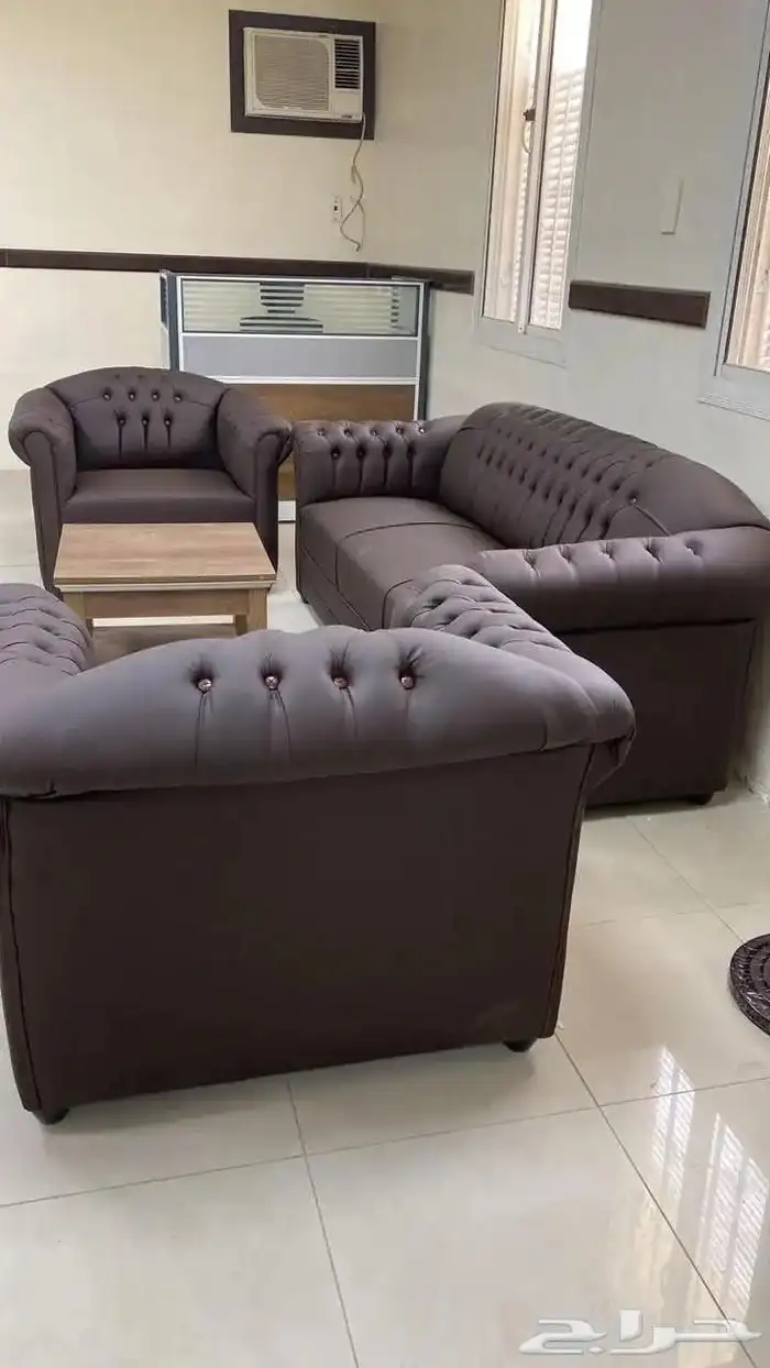 اثاث الم تبي  نب جلد طقم فخم متوفر  ل الون و اش ال موجود 14