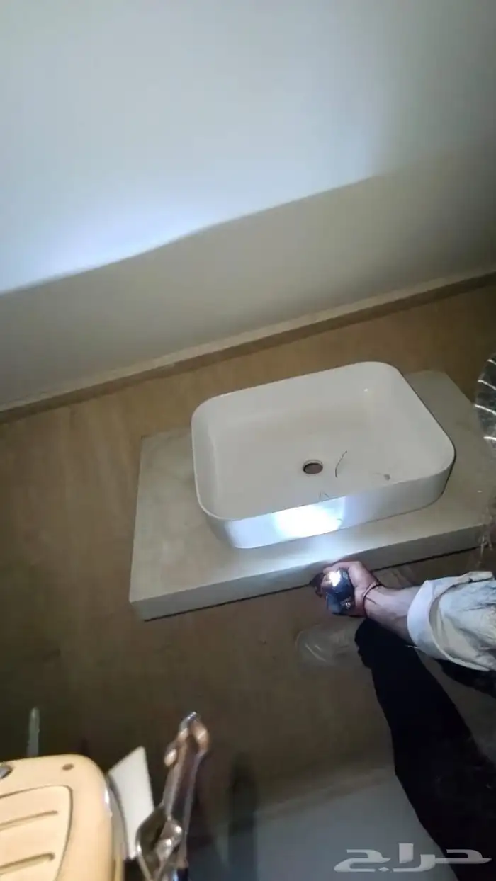 غساله وكرسي فرنجي مغسله يد مع الرخام 5