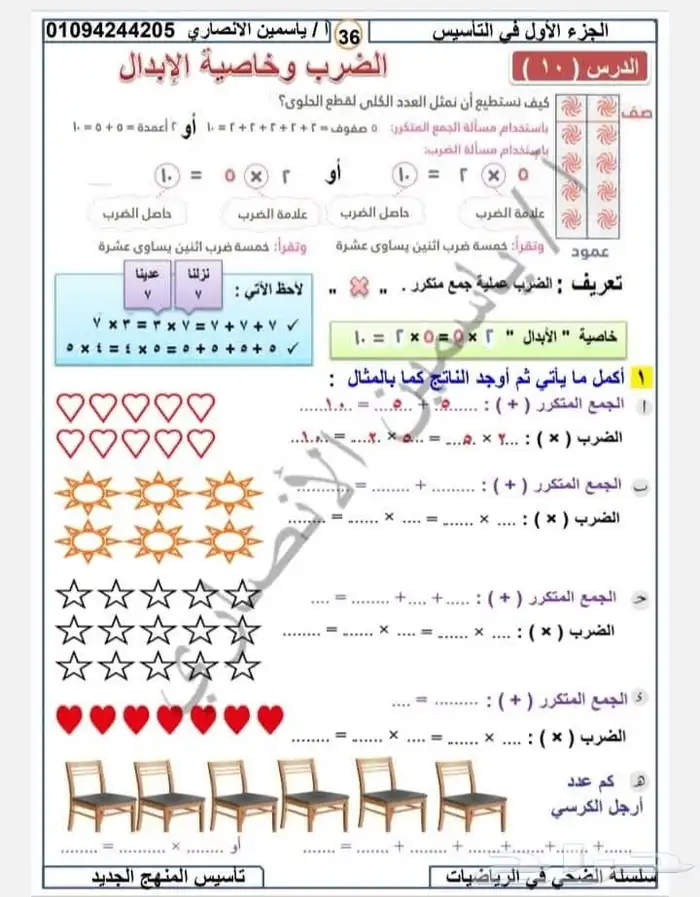 معلمة رياضيات خصوصي وحضوري لجميع الصفوف 8