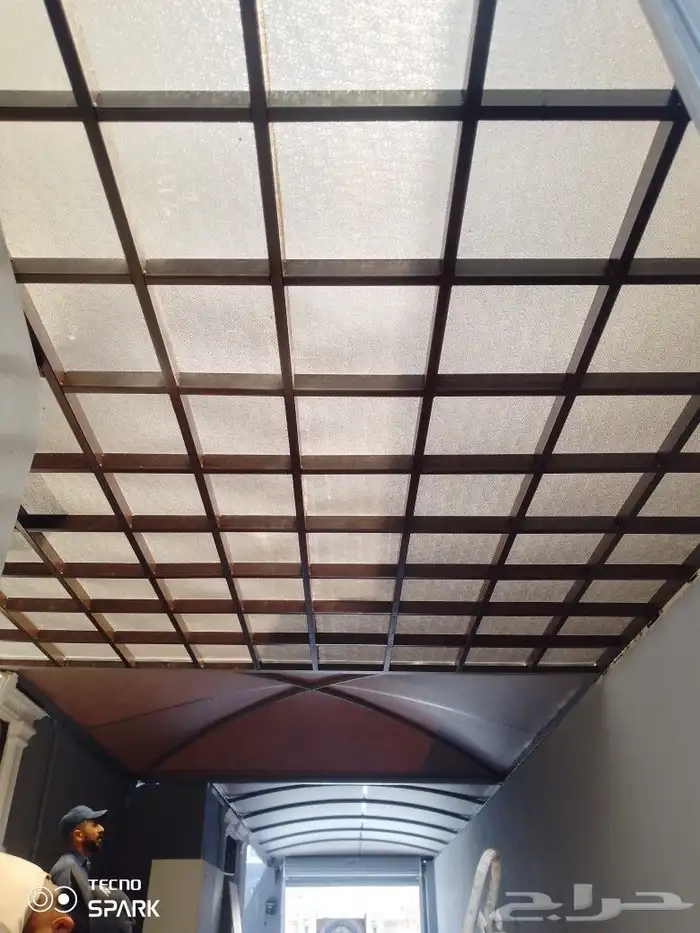 مظلات  وسواتر  وهناجر  وغرف ساندوتش بنل  وجميع انواع الحداده 5