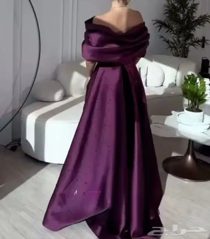 فستان سهرة بنفسجي فاخر 2