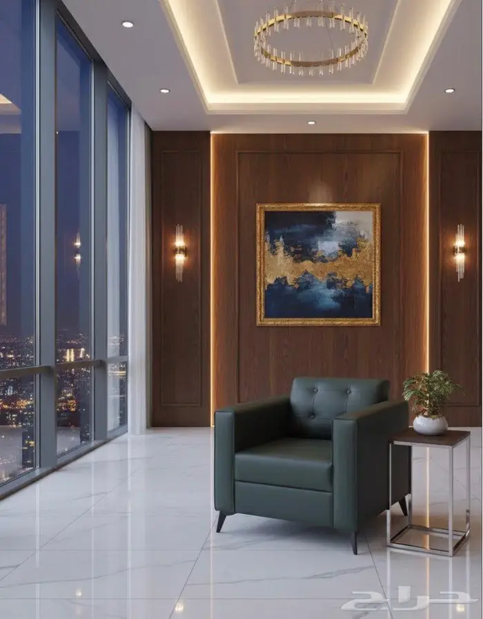 فخم كنب جلد مكتبي مريح وفي توصيل نفسو يوم طلب 9