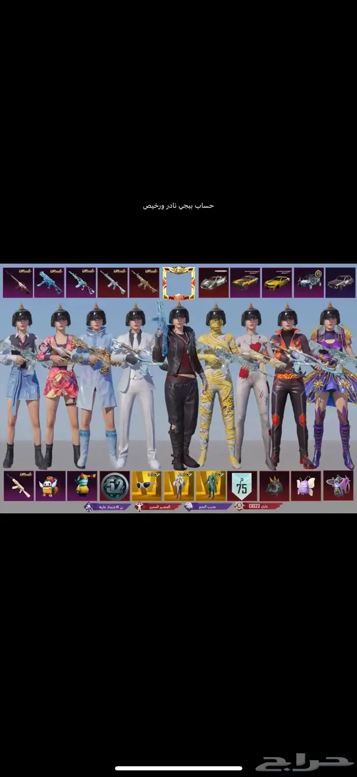 حساب ببجي نادر بسعر ممتاز 0