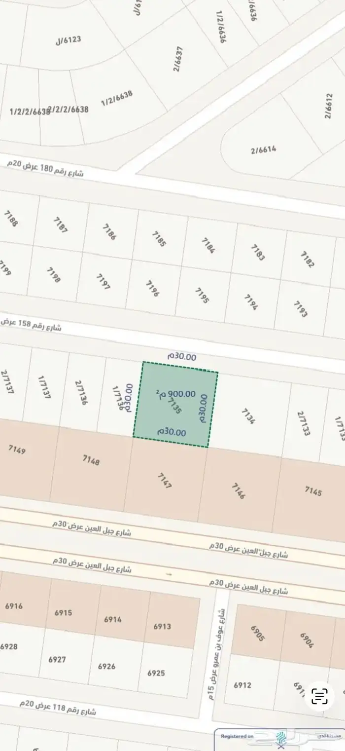 ارض سكنية للبيع بحي لبن مساحة 900م 0