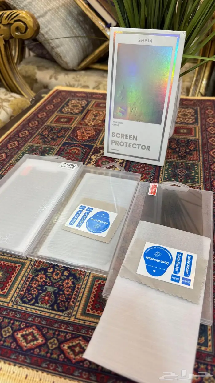 3 شاشات حماية جديدة غير مستعملة لقافة ايفون 12 برو 1