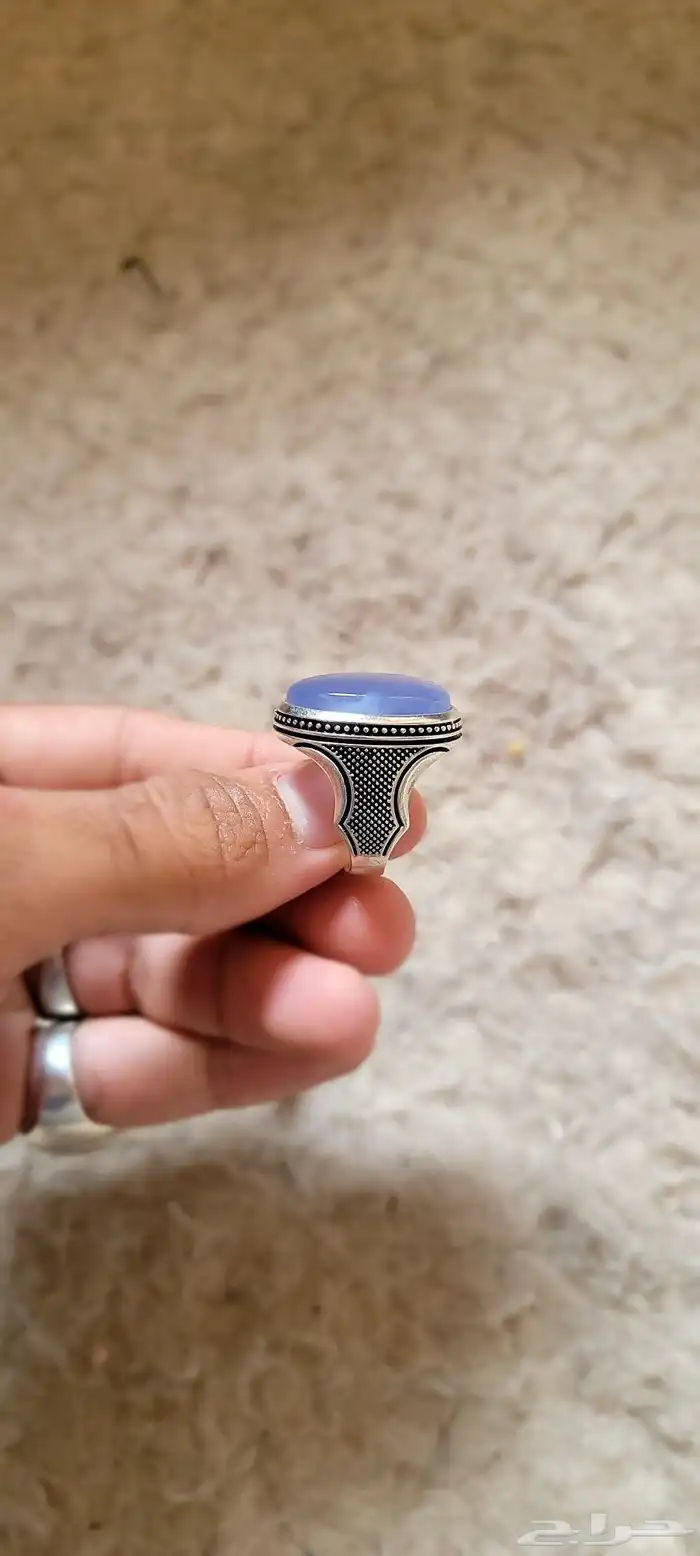 خواتم ثقيله حجم العقيق كبير 0