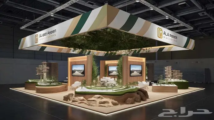 تصميم وتخطيط هندسي تصميم داخلي بوثات تصميم بوث معرض سبا محل 73