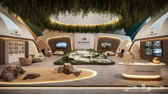 تصميم وتخطيط هندسي تصميم داخلي بوثات تصميم بوث معرض سبا محل 76