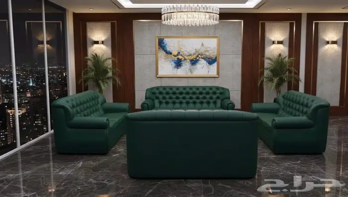 فخم كنب جلد مكتبي مريح وفي توصيل نفسو يوم طلب 13