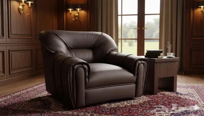 فخم كنب جلد مكتبي مريح وفي توصيل نفسو يوم طلب 11