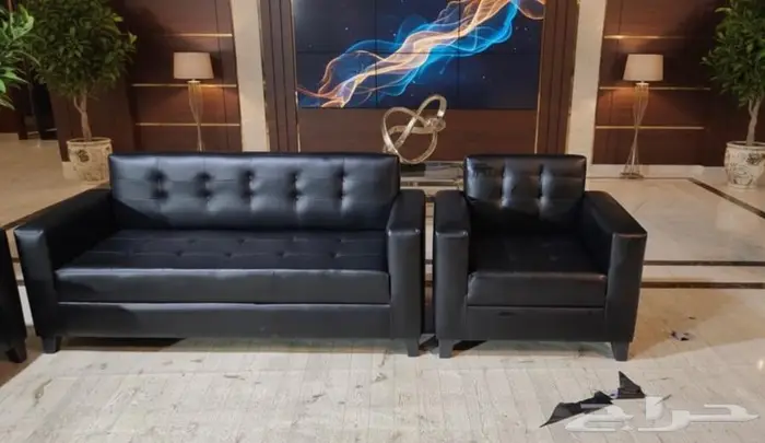 فخم كنب جلد مكتبي مريح وفي توصيل نفسو يوم طلب 7