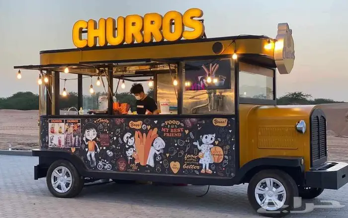 تنفيذ لوحات الحروف الضوئية والبارزة لسيارة طعام food truck 17