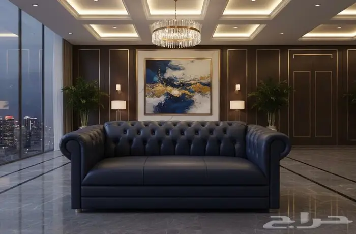 فخم كنب جلد مكتبي مريح وفي توصيل نفسو يوم طلب 3