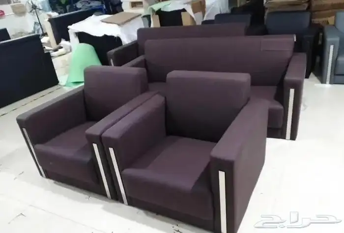 اثاث الم تبي  نب جلد طقم فخم متوفر  ل الون و اش ال موجود 0