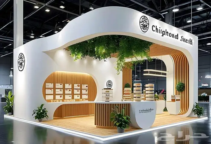 تصميم وتخطيط هندسي تصميم داخلي بوثات تصميم بوث معرض سبا محل 34