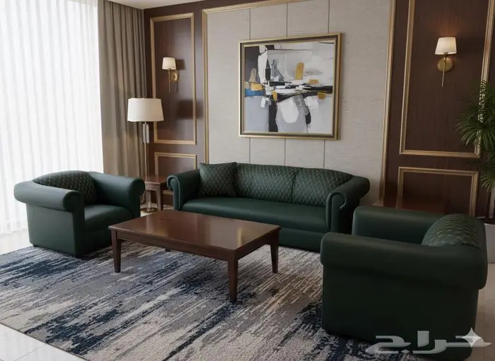 فخم كنب جلد مكتبي مريح وفي توصيل نفسو يوم طلب 10