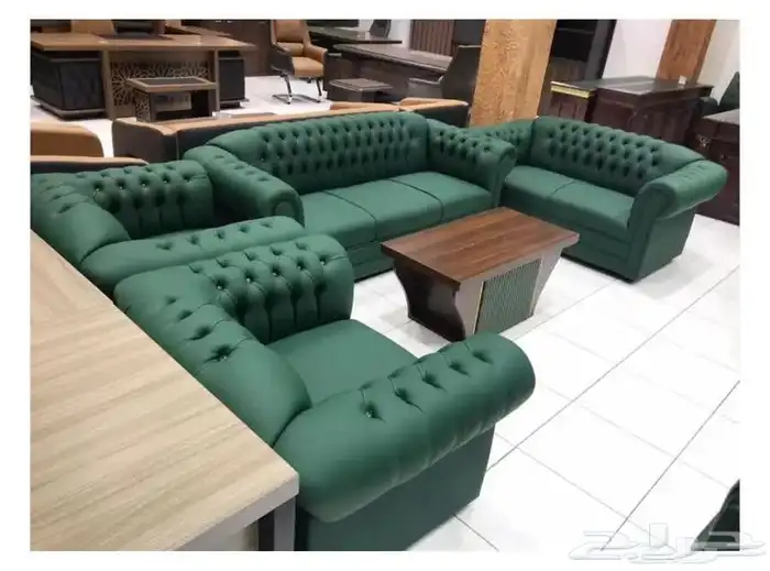 اثاث الم تبي  نب جلد طقم فخم متوفر  ل الون و اش ال موجود 6