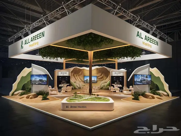 تصميم وتخطيط هندسي تصميم داخلي بوثات تصميم بوث معرض سبا محل 74