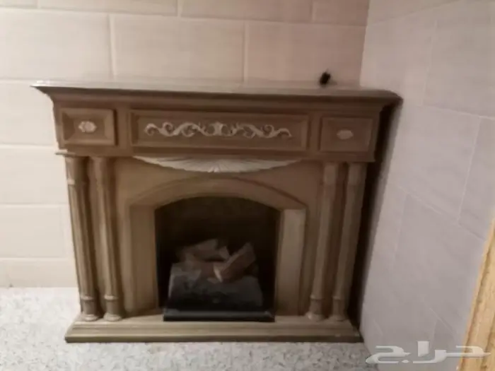 ديكور مدفأة جميلة فيها انارة 0