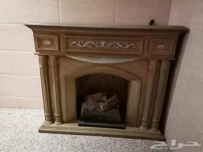 ديكور مدفأة جميلة فيها انارة 1