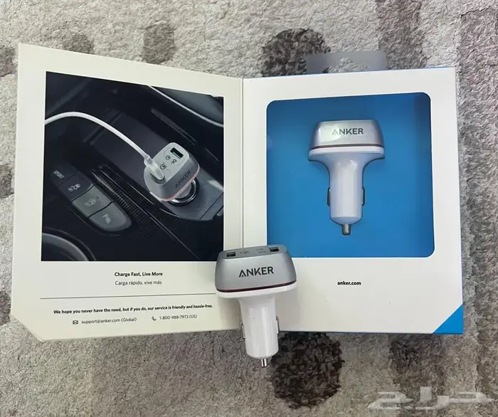 شاحن سياره أنكر اصلي 0