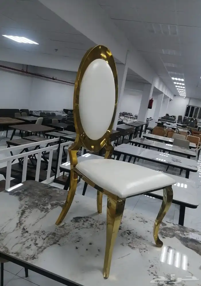 كراسي قاعات أفراح أستيل ذهبي 3