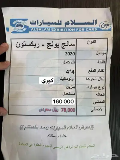 SsangYong rexton 2020 index