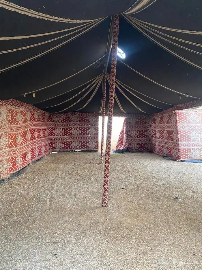 بيت شعر نظيف مبطن عليه حمايه من المطر 10 في 5 1