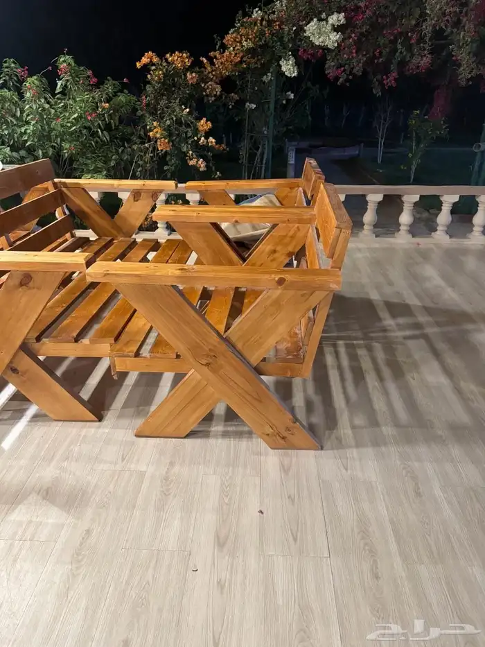 تفصيل جلسات خارجيه وكراسي خشب 4