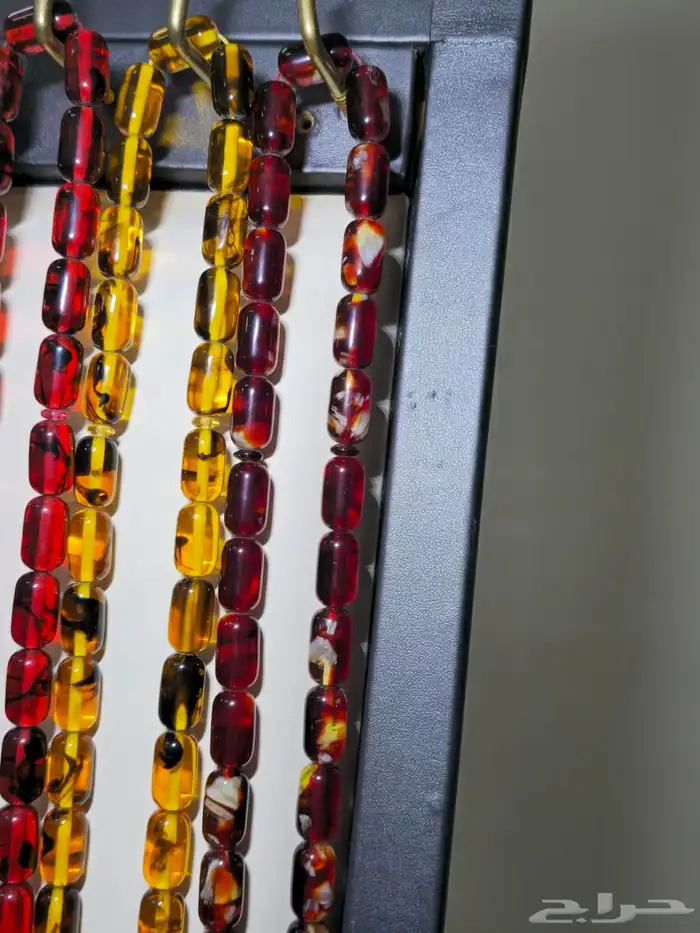 سبح تراب الكهرمان قص صنوبري 2