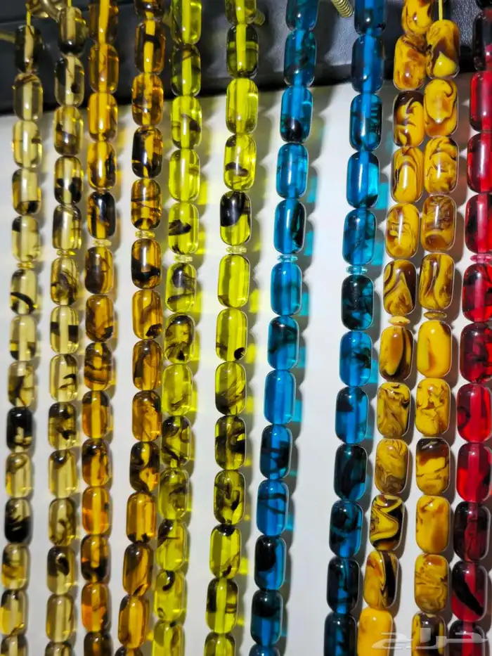 سبح تراب الكهرمان قص صنوبري 5