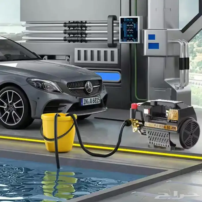 مضخة غسيل ضغط عالي بدينمو شفط وبلف تحكم بالبار 4