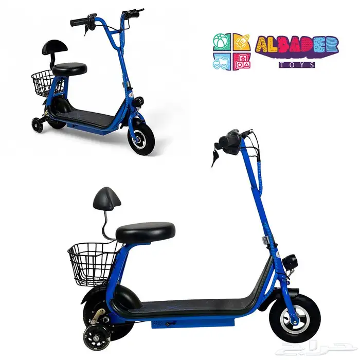 سكوتر كهربائي للأطفال مع عجلات جانبية - سكوتر اطفال مع سلة 7