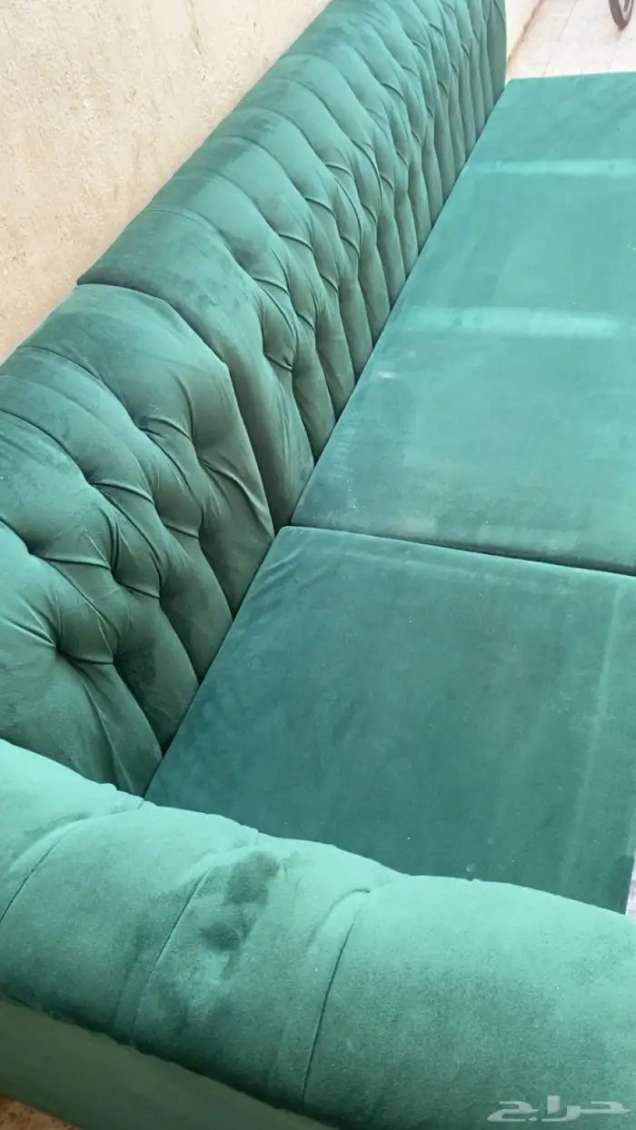 السلام عليكم ياخوان الكنب اخضر للبيع (القطع5) 3طول 2زاوية 0