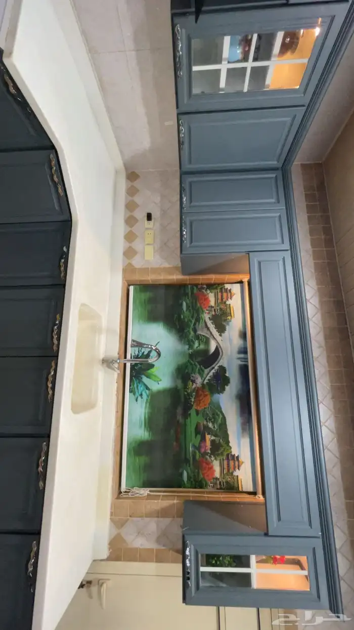 دولاب مطبخ المنيوم لون مميز وتفصيل راقي 5