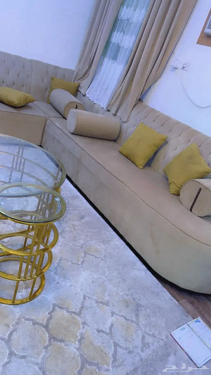 كنب حرف ال مع الطاولات 2