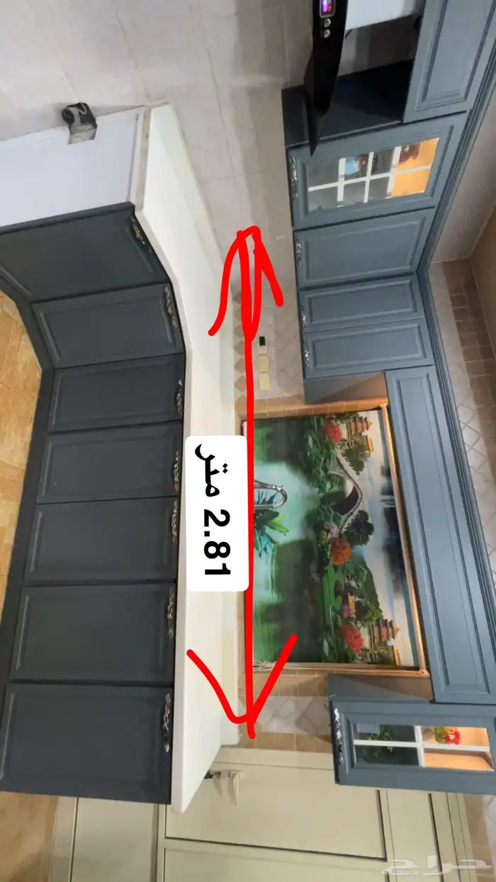 دولاب مطبخ المنيوم لون مميز وتفصيل راقي 8