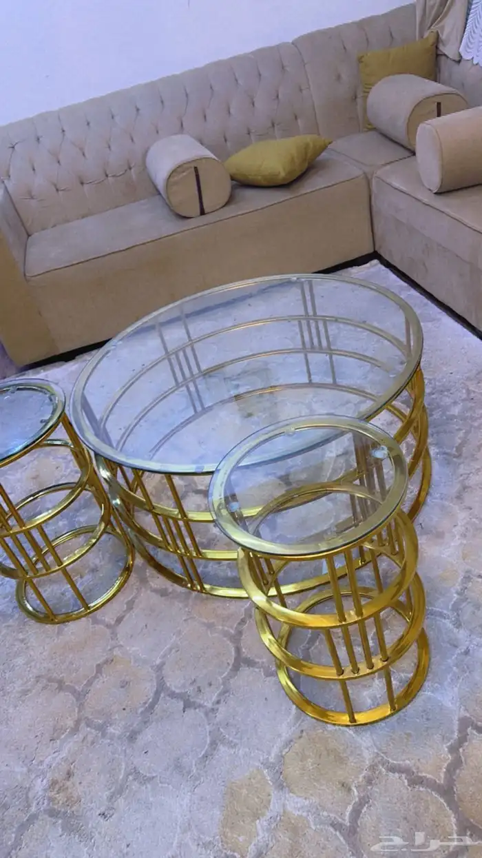 كنب حرف ال مع الطاولات 8