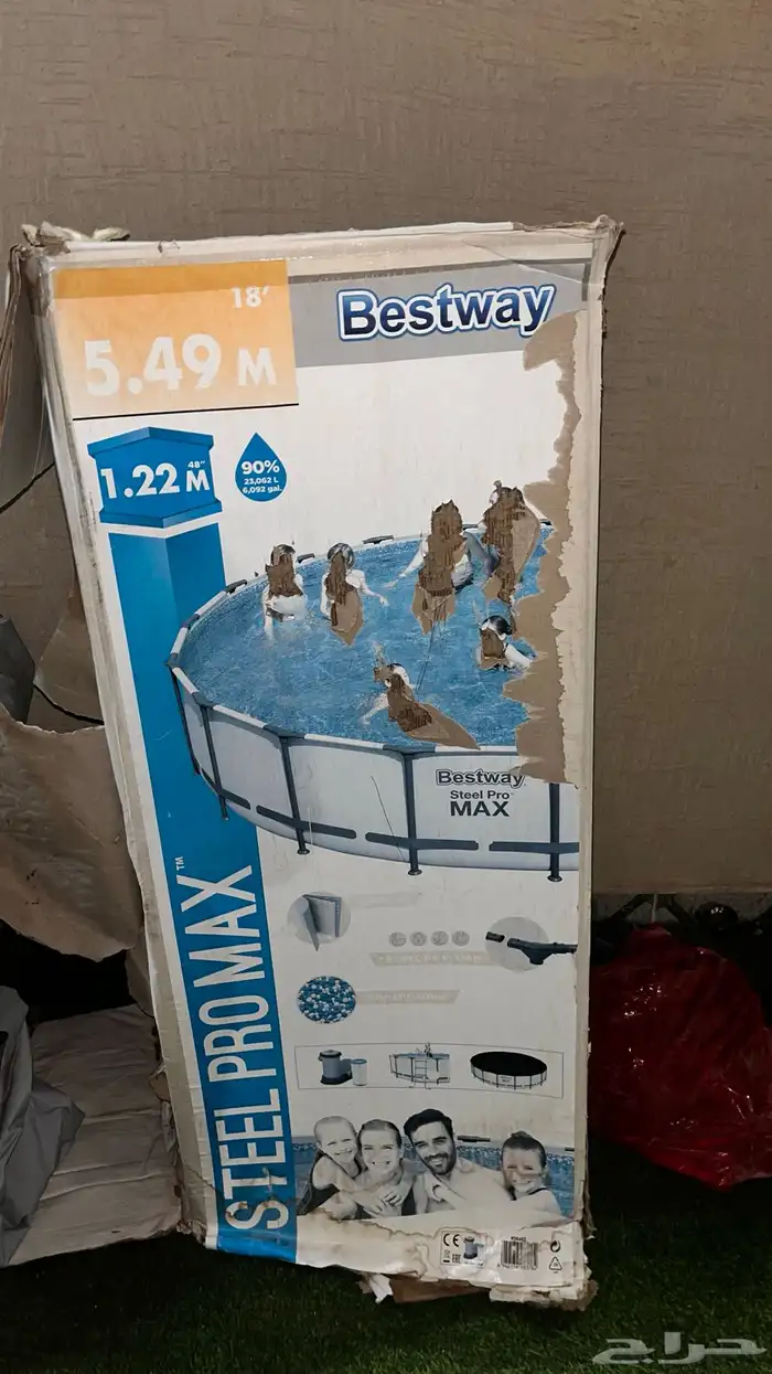 مسبح للبيع 5.49 متر والارتفاع 1.22 متر 0