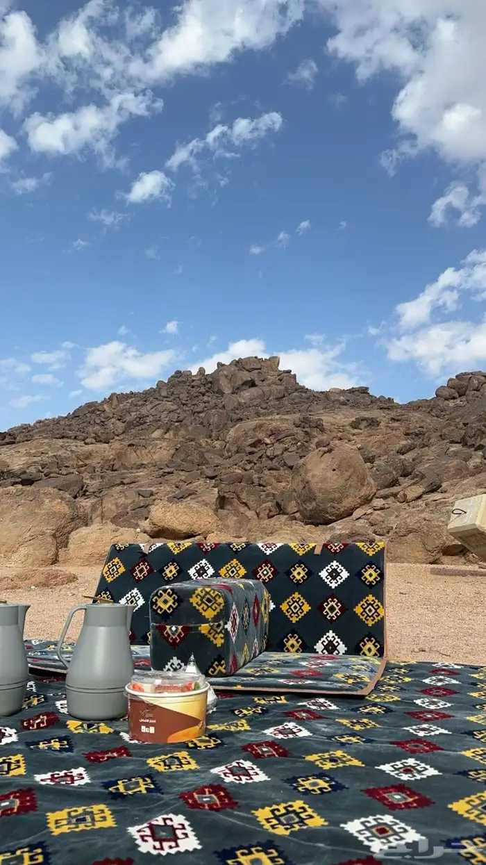 مساند رحلات أربعه مع مراكي  بدون فرشة 270 جديده استخدام شهر 0