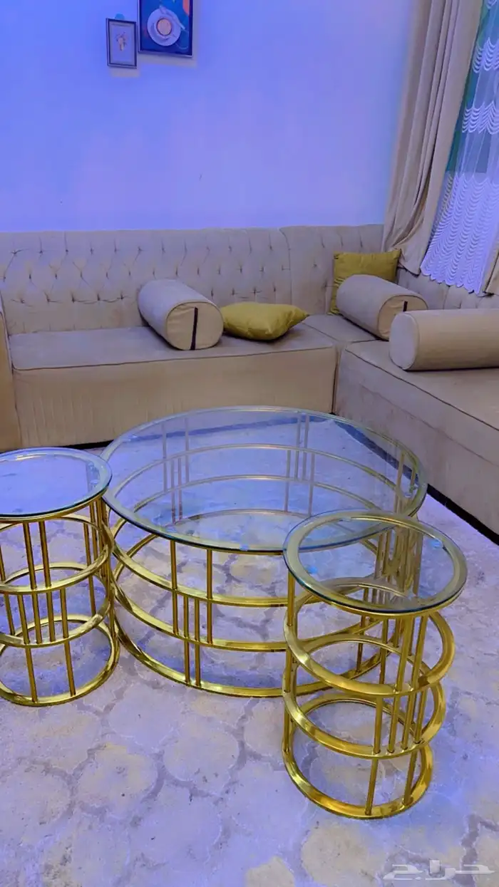 كنب حرف ال مع الطاولات 0