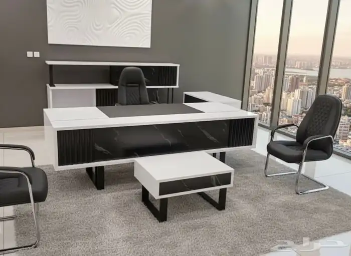 مودرن مكتب طقم فخم كامل لون ابيض  مكتب كنب كرسي طاولة اجتماع 0