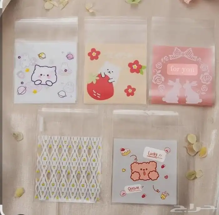 اكياس لاصق كوكيز حلويات هدايا كيس رول 3