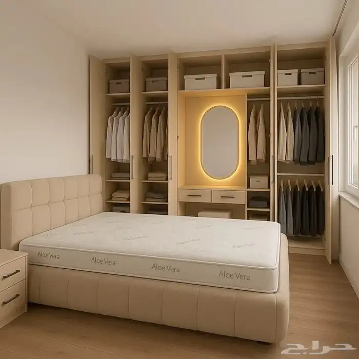 تفصيل غرفة نوم و مطبخ على حسب الطلب خزائن_ملابس 12