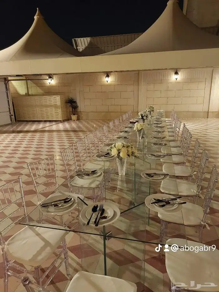 تجهيز وتنسيق حفلات مناسبات زفاف تأجير كراسي طاولات كوش مداخل 9