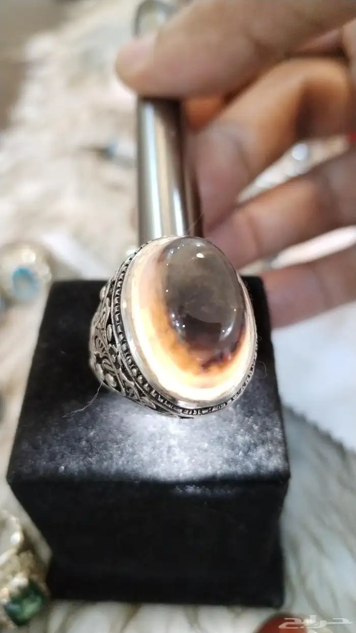 خاتم عقيق سليماني بقراني هندي 1