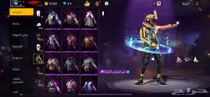 حساب فري فاير 17