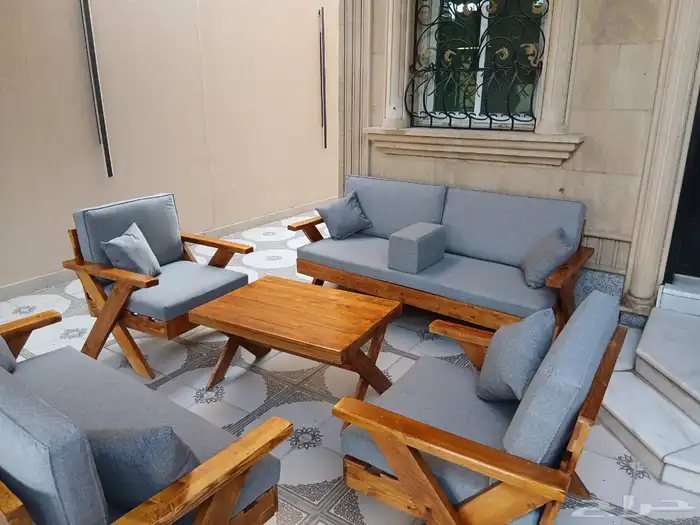 تفصيل جلسات خارجيه وكراسي خشب 4