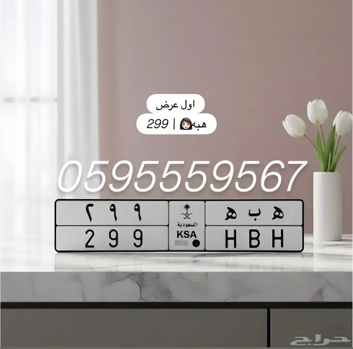 لوحة مميزه للبيع ه ب ه هبه 299 0