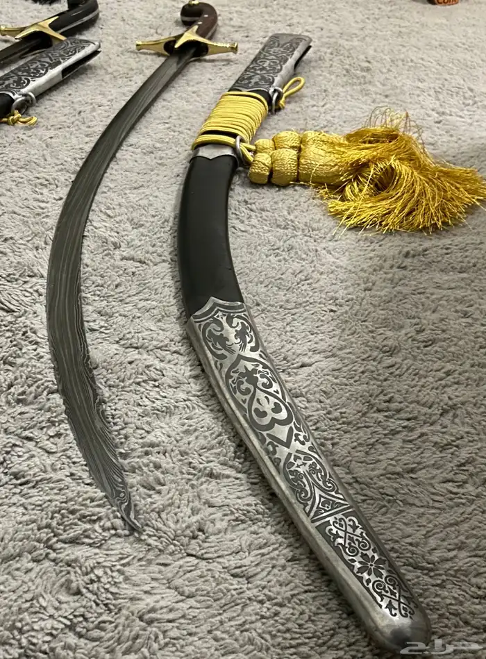سيف شمشير جوهر دمشقي فضه تراث سيوف سكاكين سكين رحلات نوادر 25